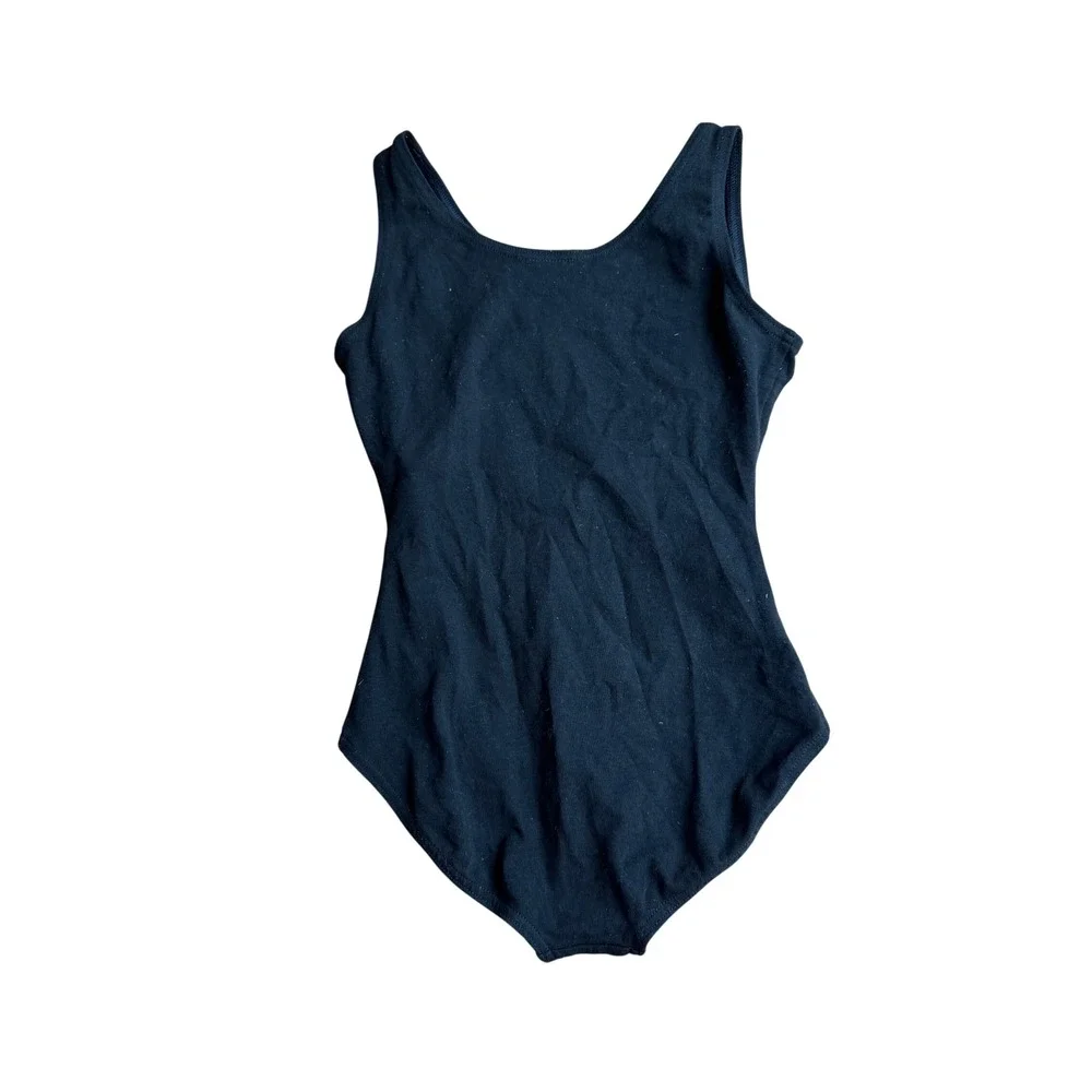 Capezio Black Child Girls Tank Leotard Dance Gymnastics Ballet‎ Basic Size M